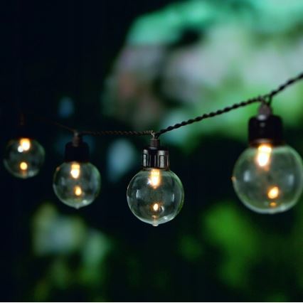 LED Solarni dekorativni lanac 30xLED/8 funkcija 500 mAh 10,6 m IP67 topla bijela