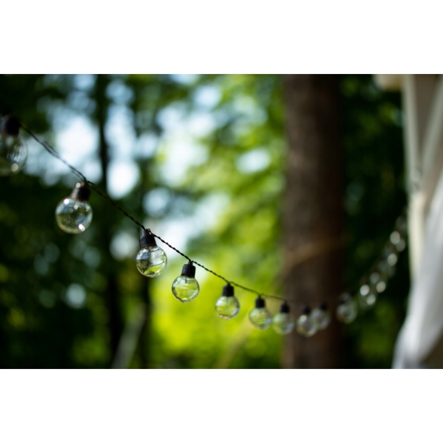 LED Solarni dekorativni lanac 30xLED/8 funkcija 500 mAh 10,6 m IP67 topla bijela