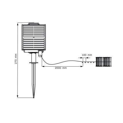 LED Solarni dekorativni lanac LED/3,7V 1800 mAh 10 m IP44 + daljinski upravljač