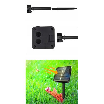 LED Solarni dekorativni niz 50xLED/8 funkcija 500 mAh 9,5 m IP67 topla bijela