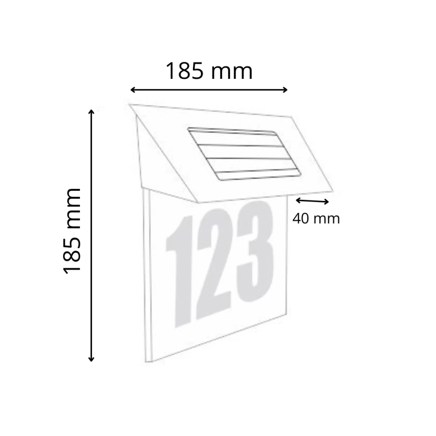 LED Solarni kućni broj 1,2V IP44