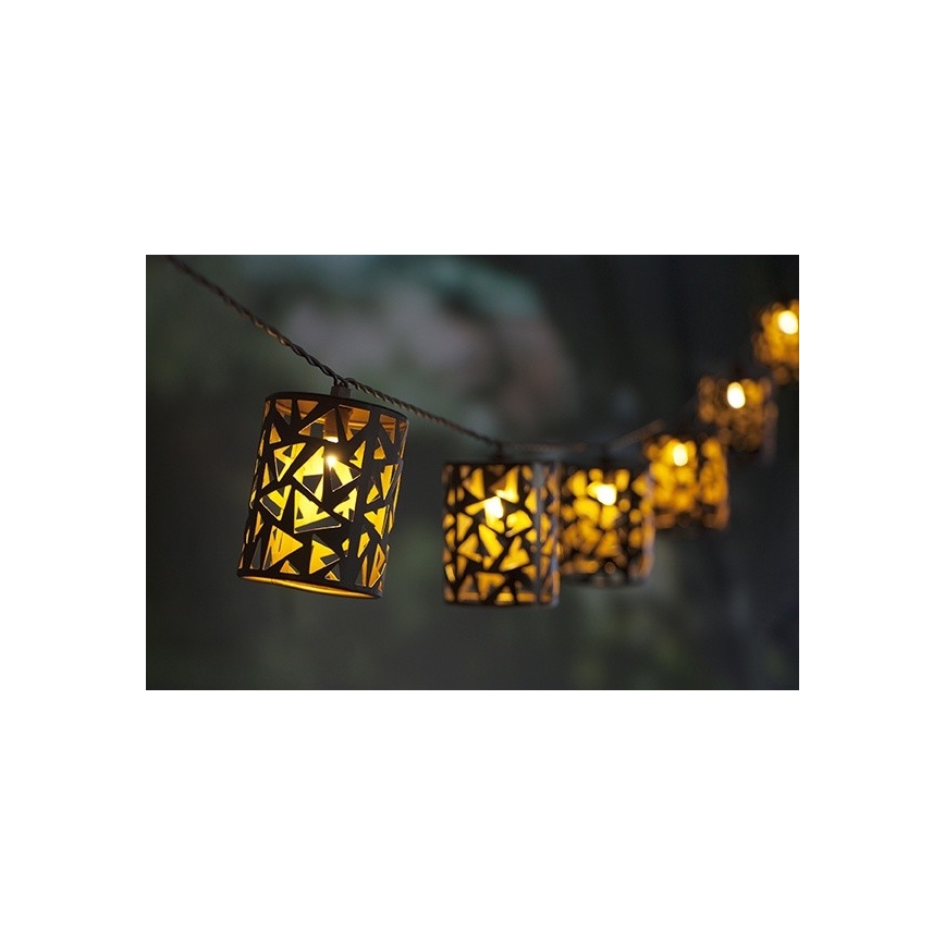 LED Solarni lanac 10xE12/3,65m IP44 topla bijela