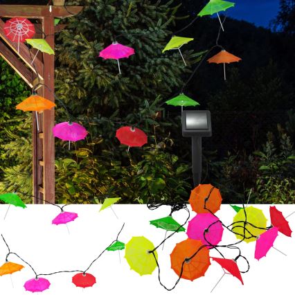LED Solarni lanac 10xLED/1,2V 300 mAh 3,8 m IP44 kišobrane