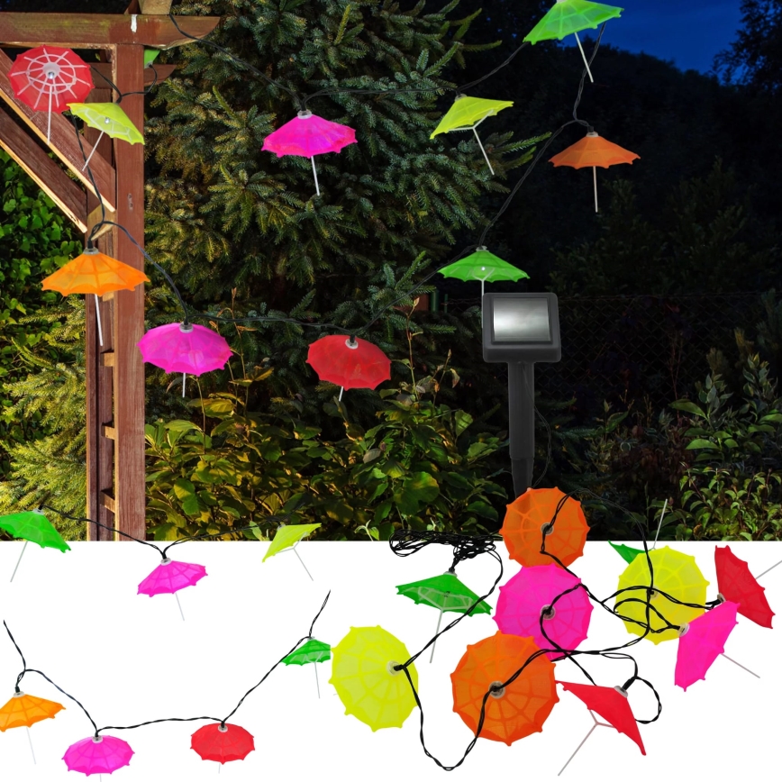 LED Solarni lanac 10xLED/1,2V 300 mAh 3,8 m IP44 kišobrane