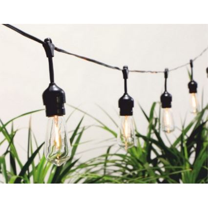 LED Solarni lanac 10xLED/1,2V 600 mAh 5,94m IP44 topla bijela