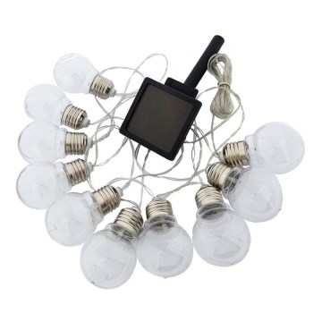 LED Solarni lanac 10xLED/2m IP44 topla bijela