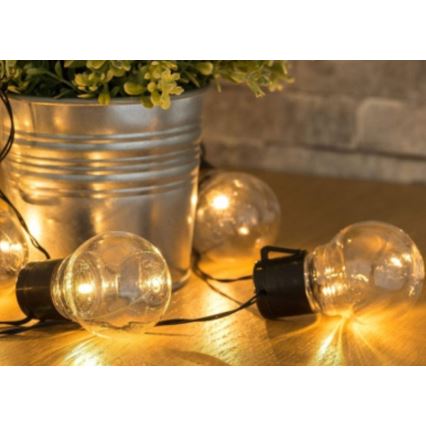 LED Solarni lanac 10xLED/2m IP44 topla bijela