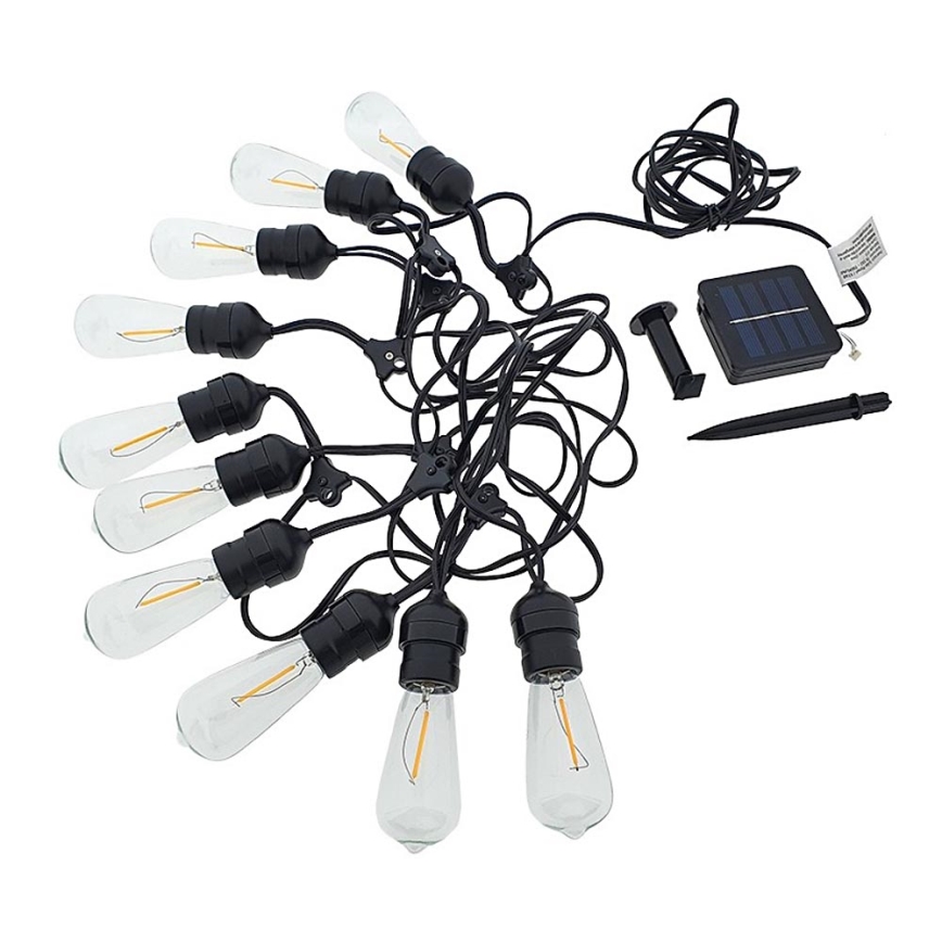 LED Solarni lanac 10xLED/5,94m IP44 topla bijela