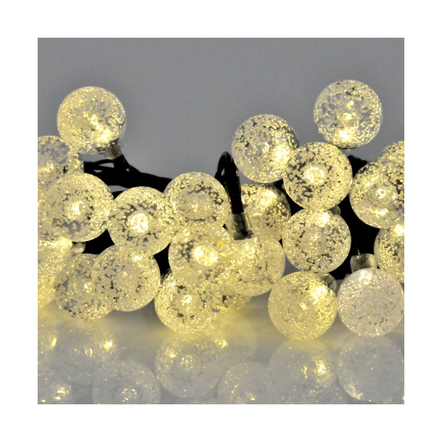 LED Solarni lanac 30xLED/8 funkcija 300 mAh 4,9m IP44 topla bijela