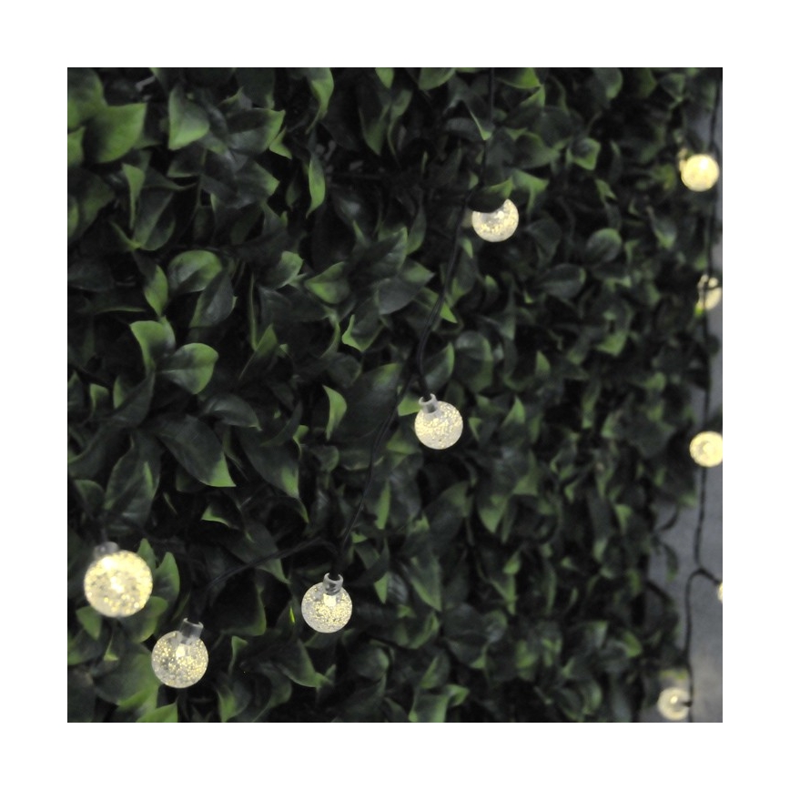 LED Solarni lanac 30xLED/8 funkcija 4,9m IP44 topla bijela