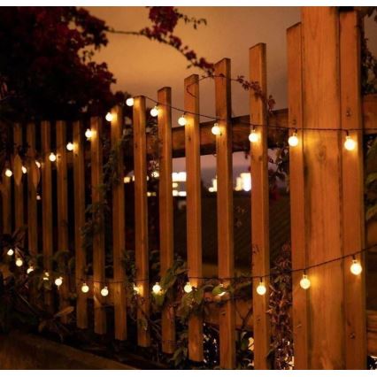 LED Solarni lanac 6,9 m 50xLED/1,2V 600 mAh