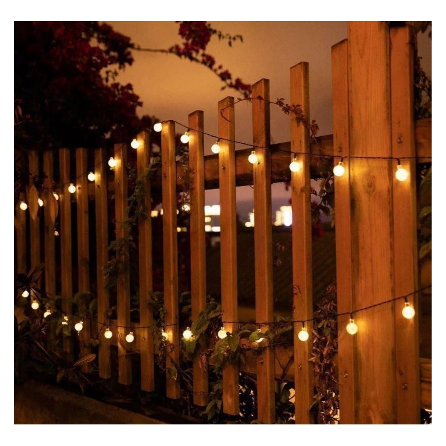 LED Solarni lanac 6,9 m 50xLED/1,2V 600 mAh