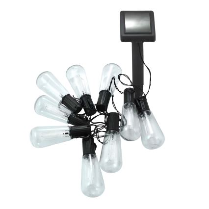 LED Solarni lanac EDISON 10xLED/1,2V 300 mAh 3,8 m IP44