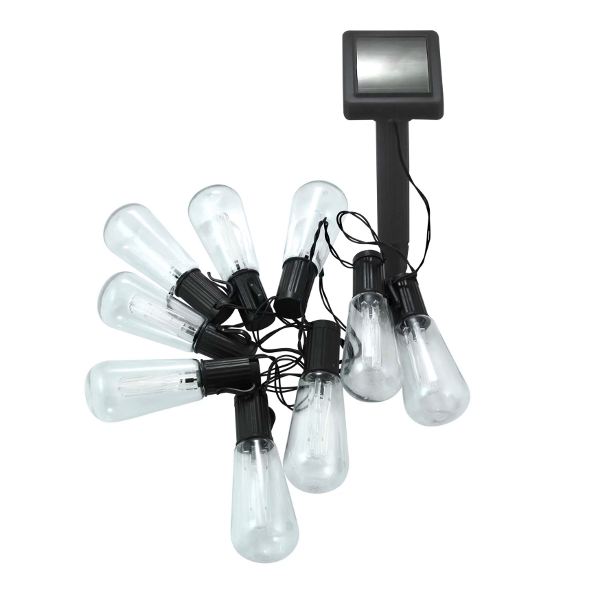 LED Solarni lanac EDISON 10xLED/1,2V 300 mAh 3,8 m IP44