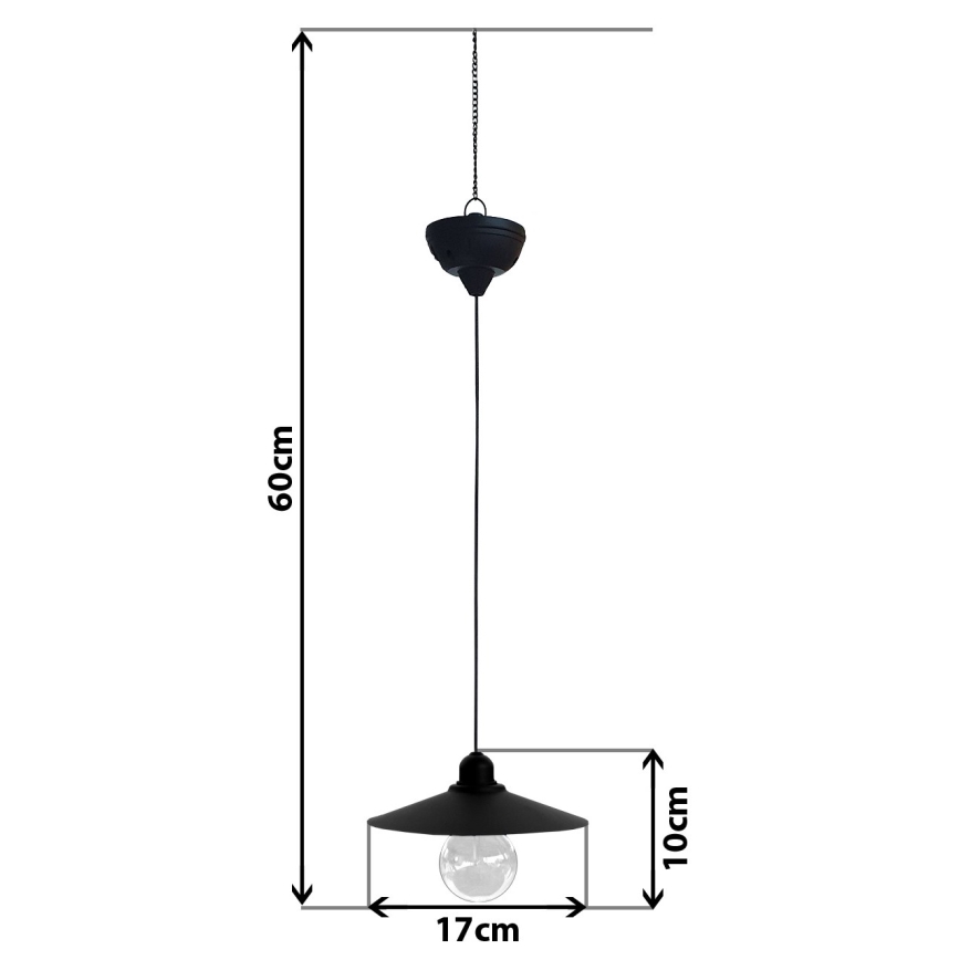 LED Solarni luster na sajli DINA 1,2V 200 mAh IP44
