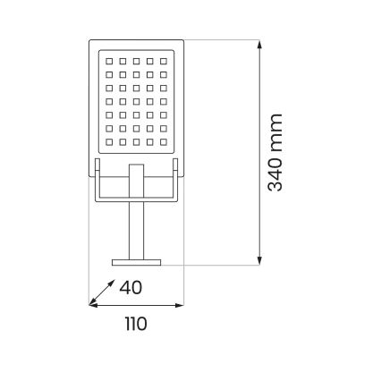 LED solarni reflektor ADIK LED/1,2W/3,7V 1200 mAh 6500K IP44