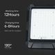 LED Solarni reflektor LED/10W/3,7V IP65 4000K crna + daljinski upravljač