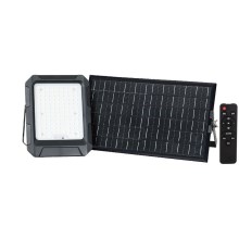 LED Solarni reflektor LED/15W/3,7V IP65 4000K crna + daljinski upravljač