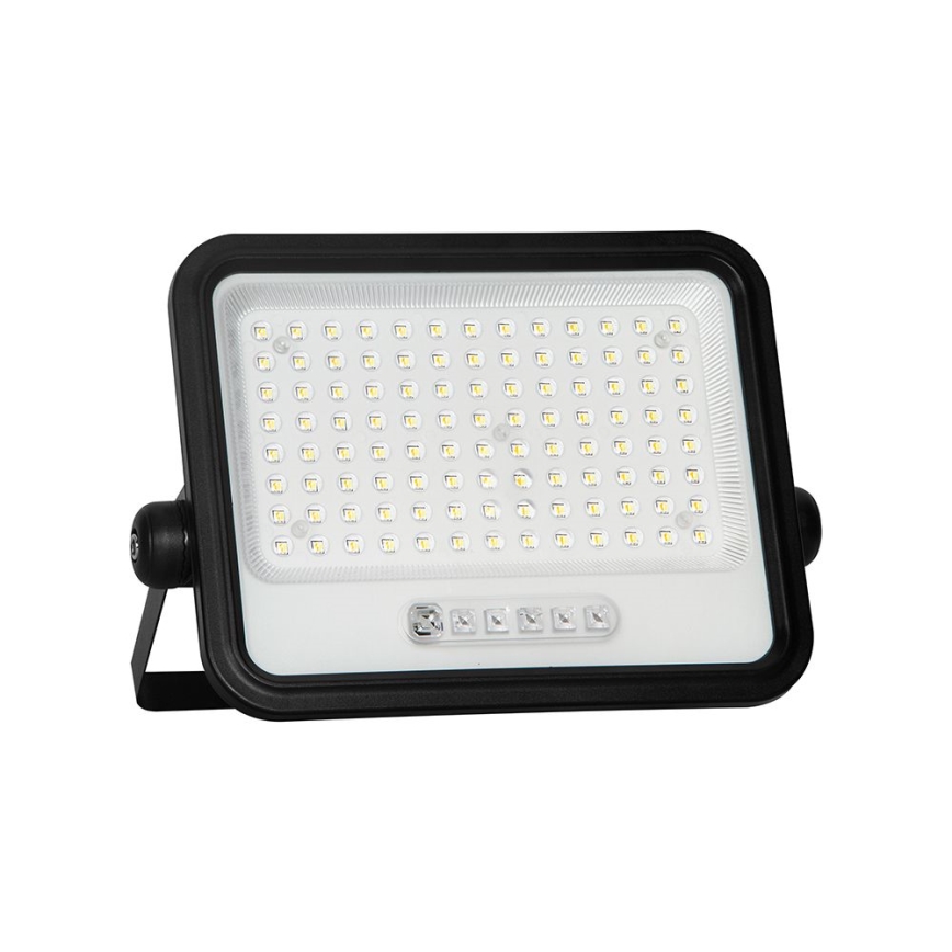 LED solarni reflektor s prigušivanjem LED/200W/3,2V 2000-8000K IP65 10000 mAh crna + daljinski upravljač