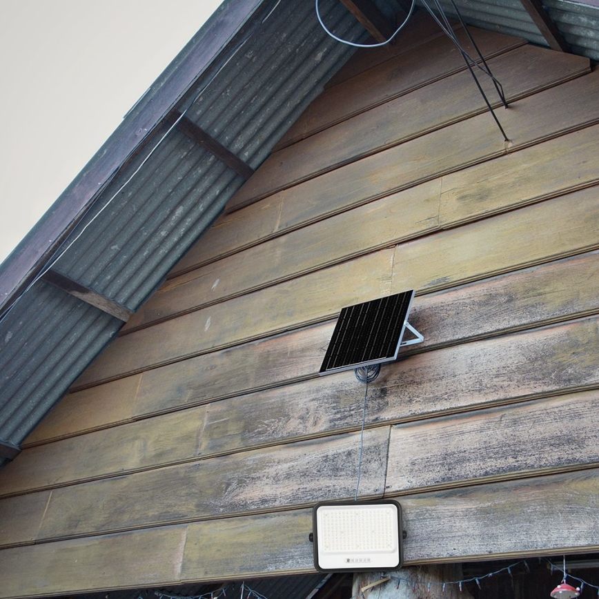 LED podesiv solarni reflektor LED/400W/3,2V 2000-8000K IP65 20000 mAh crna + daljinski upravljač