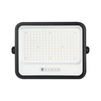 LED podesiv solarni reflektor LED/400W/3,2V 2000-8000K IP65 20000 mAh crna + daljinski upravljač