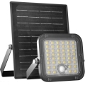 LED solarni reflektor s prigušivanjem i senzorom LED/10W/3,7V 3000/4000K IP65 3600 mAh + daljinski upravljač