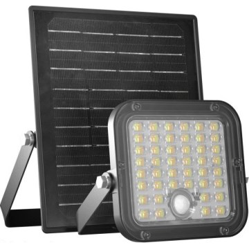 LED solarni reflektor s prigušivanjem i senzorom LED/10W/3,7V 3000/4000K IP65 3600 mAh + daljinski upravljač