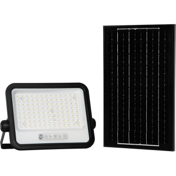 LED solarni reflektor s prigušivanjem LED/200W/3,2V 2000-8000K IP65 10000 mAh crna + daljinski upravljač