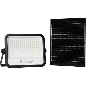 LED solarni reflektor s prigušivanjem LED/300W/3,2V 2000-8000K IP65 15000 mAh crna + daljinski upravljač