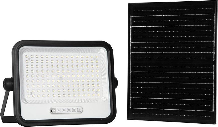 LED solarni reflektor s prigušivanjem LED/300W/3,2V 2000-8000K IP65 15000 mAh crna + daljinski upravljač
