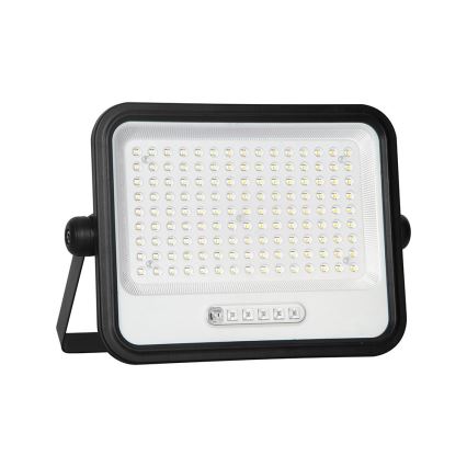 LED solarni reflektor s prigušivanjem LED/300W/3,2V 2000-8000K IP65 15000 mAh crna + daljinski upravljač