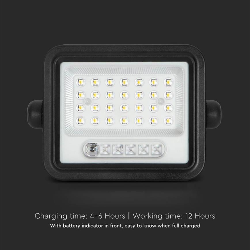 Solarni LED reflektor s mogućnošću prigušivanja LED/50W/3,2V 2000-8000K IP65 3800 mAh crni + daljinski upravljač