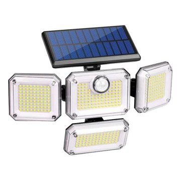 LED solarni reflektor s senzorom GLOW LED/2,5W/3,7V 6500K IP44 2400 mAh + daljinski upravljač