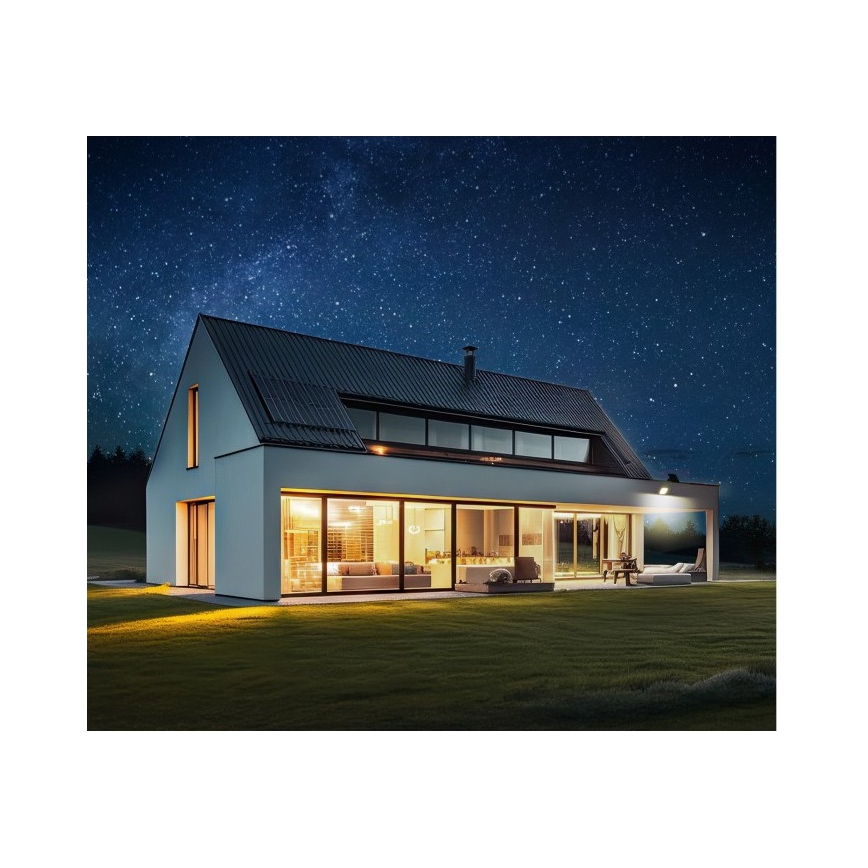 LED solarni reflektor s prigušivanjem i senzorom LED/10W/3,7V 3000/4000K IP65 3600 mAh + daljinski upravljač