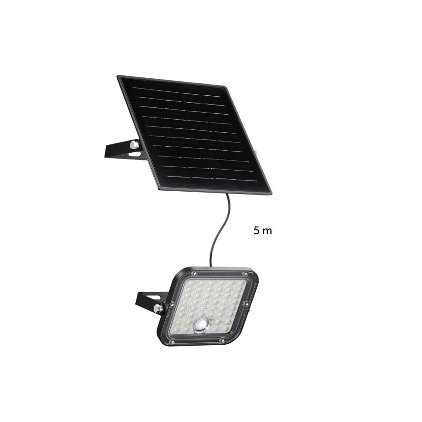 LED solarni reflektor s prigušivanjem i senzorom LED/10W/3,7V 3000/4000K IP65 3600 mAh + daljinski upravljač