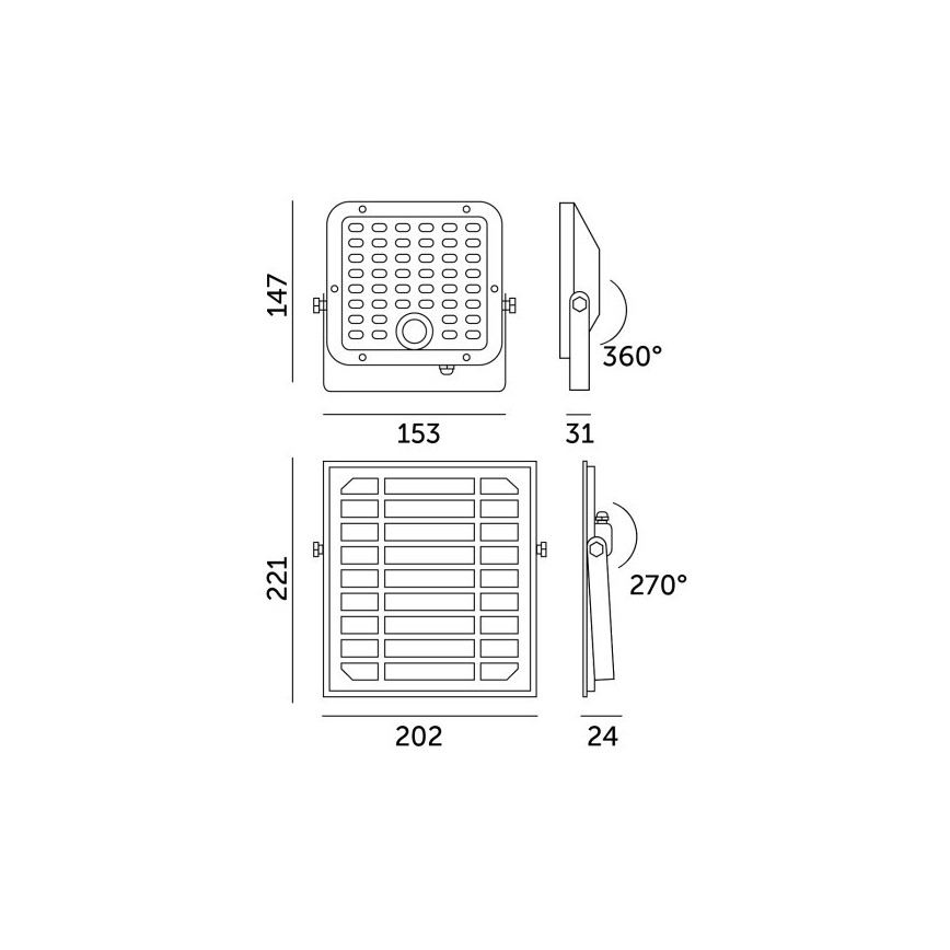 LED solarni reflektor s prigušivanjem i senzorom LED/10W/3,7V 3000/4000K IP65 3600 mAh + daljinski upravljač