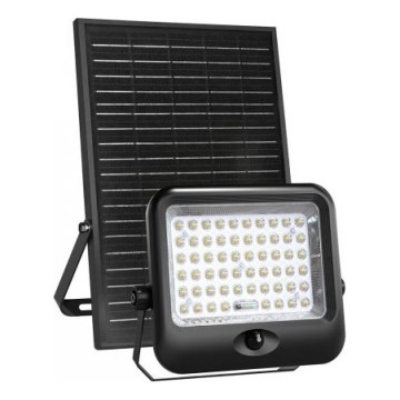 LED solarni reflektor s senzorom MHCS LED/20W/3,2V 3000/4000/6500K IP65 10000 mAh + daljinski upravljač