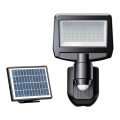 LED solarni reflektor s senzorom TOMI LED/10W/7,4V 1800 mAh IP44 crni