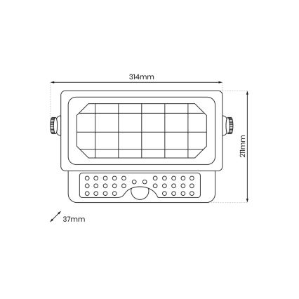 LED Solarni reflektor sa senzorom EPAD LED/10W/3000 mAh 7,4V 4000K IP65