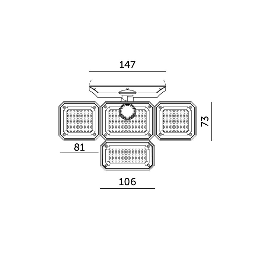 LED solarni reflektor s senzorom GLOW LED/2,5W/3,7V 6500K IP44 2400 mAh + daljinski upravljač