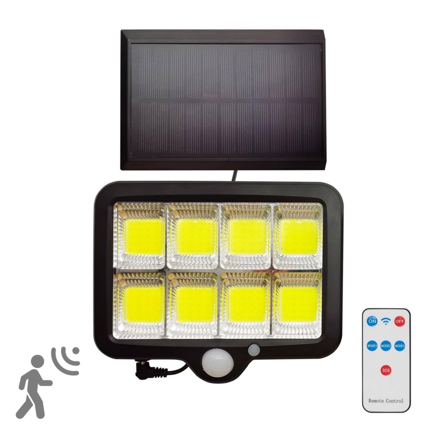 LED Solarni reflektor sa senzorom INTEGRA LED/3W/3,7V IP44 + daljinski upravljač