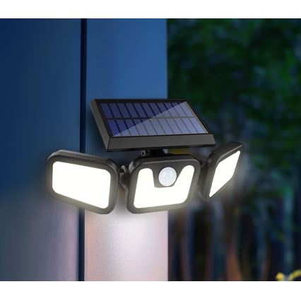 LED Solarni reflektor sa senzorom LED/1,5W/3,7V 6000K IP44 2400 mAh