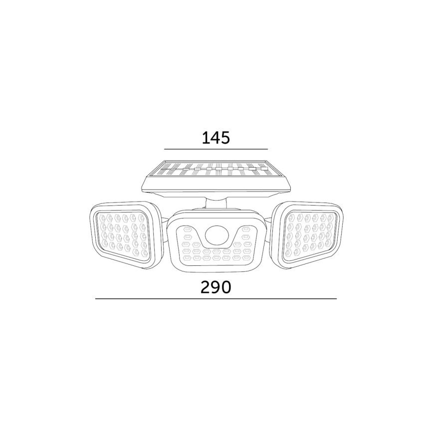 LED Solarni reflektor sa senzorom LED/1,5W/3,7V 6000K IP44 2400 mAh