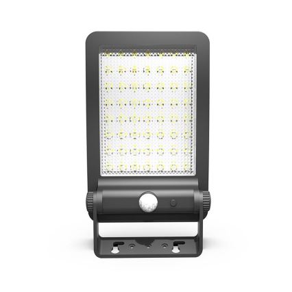 LED Solarni reflektor sa senzorom LED/5W/3,7V 4000K 1500 mAh IP54 crna