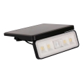 LED solarni reflektor sa senzorom LED/8W/3,7V 2000 mAh IP54 crne boje