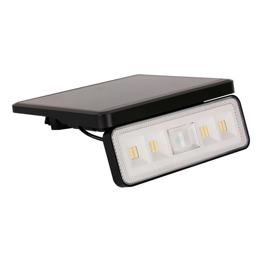 LED solarni reflektor sa senzorom LED/8W/3,7V 2000 mAh IP54 crne boje