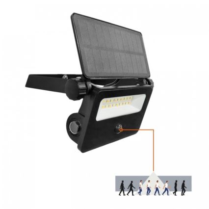 LED solarni reflektor s senzorom NCS G2 LED/10W/3,7V 3000/4000/6500K IP54 1800 mAh