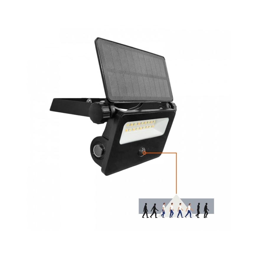 LED solarni reflektor s senzorom NCS G2 LED/10W/3,7V 3000/4000/6500K IP54 1800 mAh
