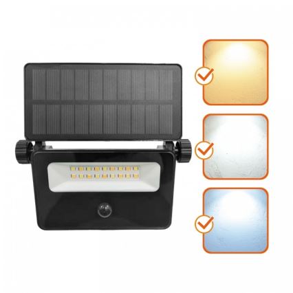 LED solarni reflektor s senzorom NCS G2 LED/10W/3,7V 3000/4000/6500K IP54 1800 mAh