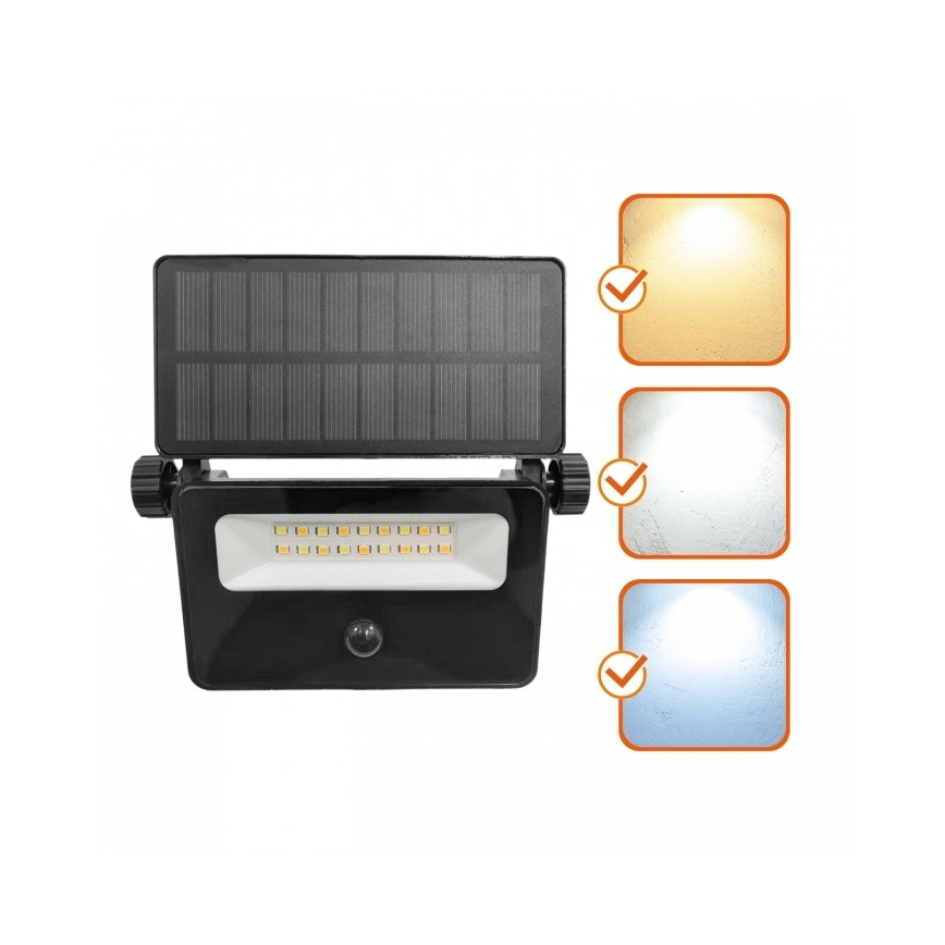 LED solarni reflektor s senzorom NCS G2 LED/10W/3,7V 3000/4000/6500K IP54 1800 mAh